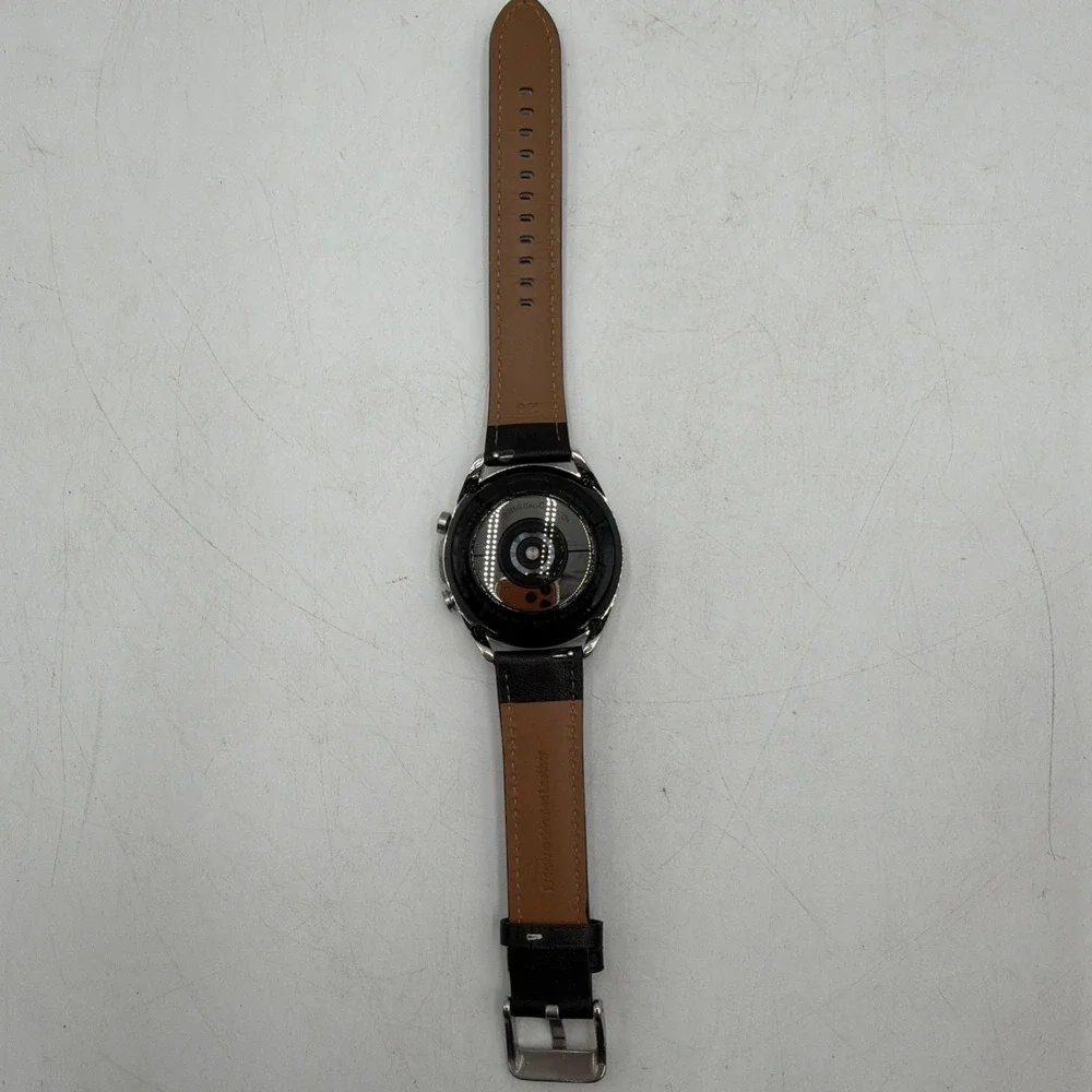 Samsung Galaxy Watch3 SM-R850 41mm Stainless Steel Black Leather GPS Tested